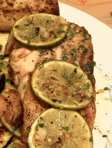 Salmon and Lime Saute’ – Quick and Easy – 20 minutes