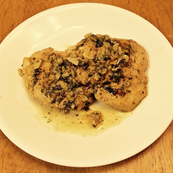 Garlic Chicken with Parmesan Sauce poppopcooks.com