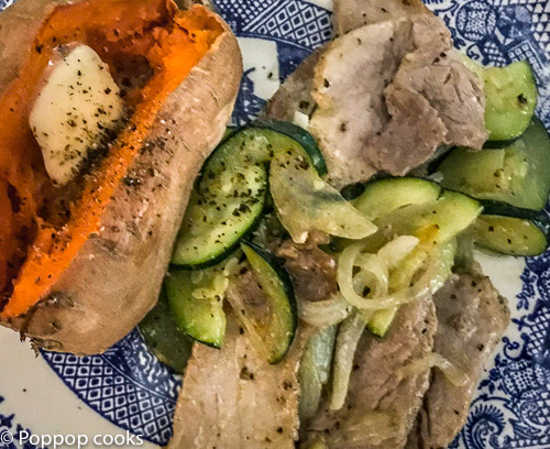 20 Min. Pork Tenderloin and Zucchini – Gluten Free – Paleo